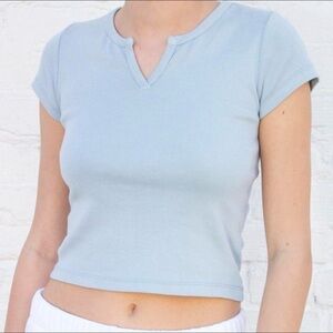 Brandy Melville Ashlyn Notched Baby Tee